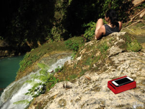 Chilling at the edge of the falls with loudbasstard Hybrid amplifier