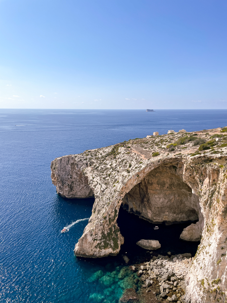 Blue Grotto from above